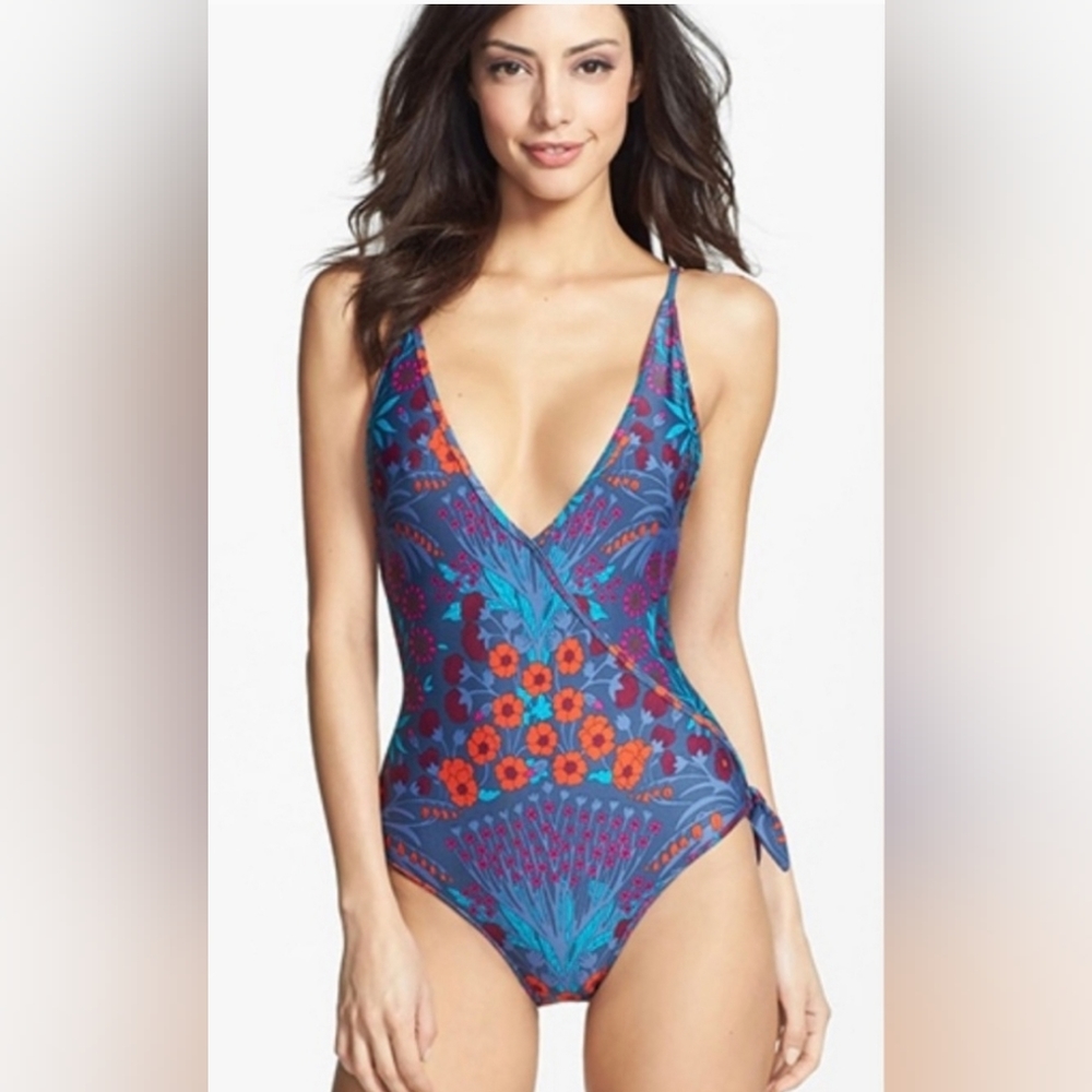Marc By Marc Jacobs Maddy Botanical Deep V Swimsuit XS